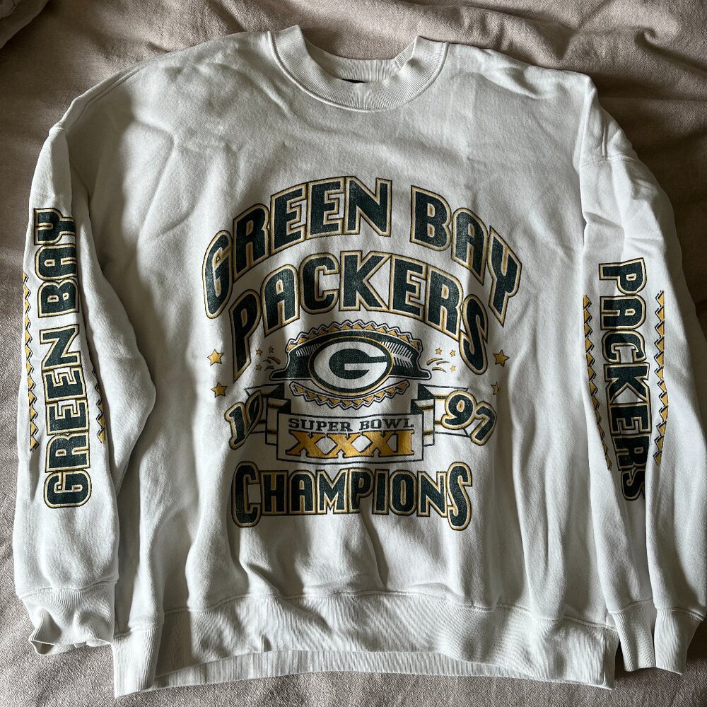 Green Bay Packers Graphic Crew Sweatshirt, XL
